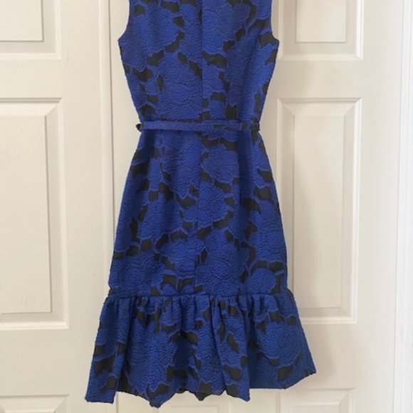 Ladies Dress Oscar de la Renta Royal blue with black. Size 2 - Picture 4 of 4